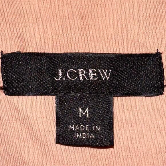 JCrew Puff Sleeve Cotton Poplin Shirtdress in Warm Taupe Size Medium - Picture 3 of 12